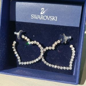 Swarovski heart shaped earrings